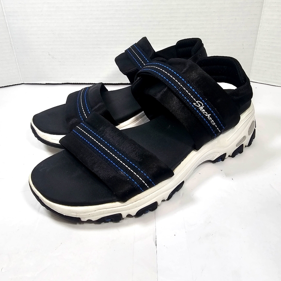 Skechers Black and Blue Women's Sandals - Picture 5 of 10